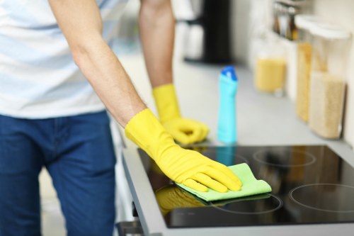Bathroom deep cleaning in SW15 with scrubbing and sanitising